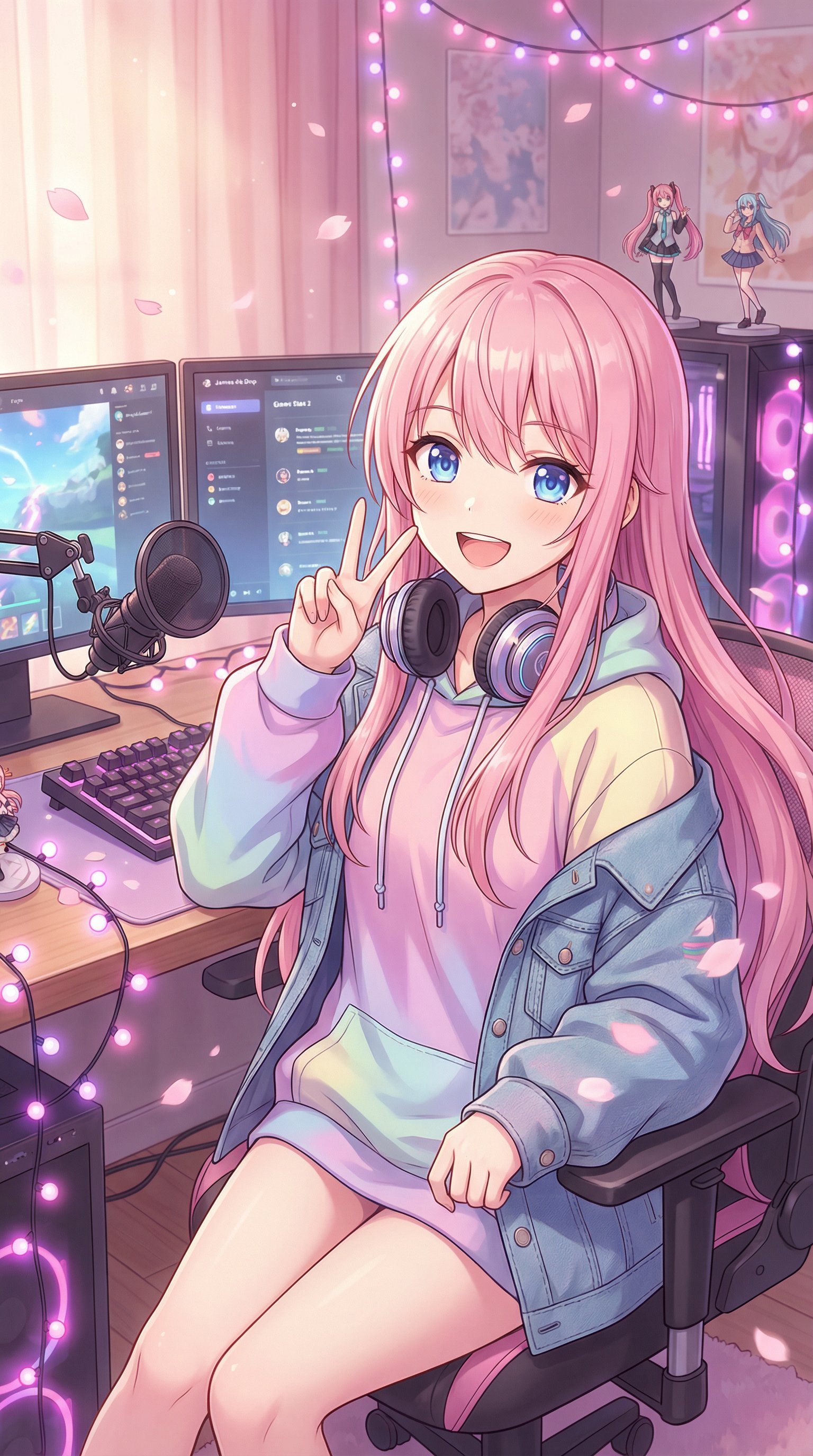 海角社区原创视频 - 粉发少女的直播日常